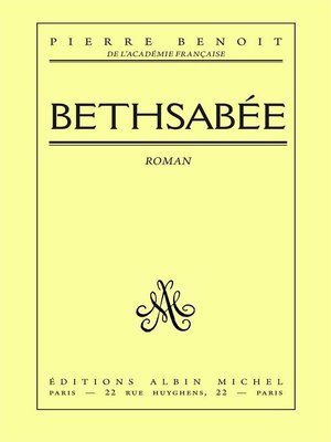 cover image of Bethsabée